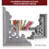 Dark Grey Distressed Vintage Decorative Wood Bookends (Set of 2)